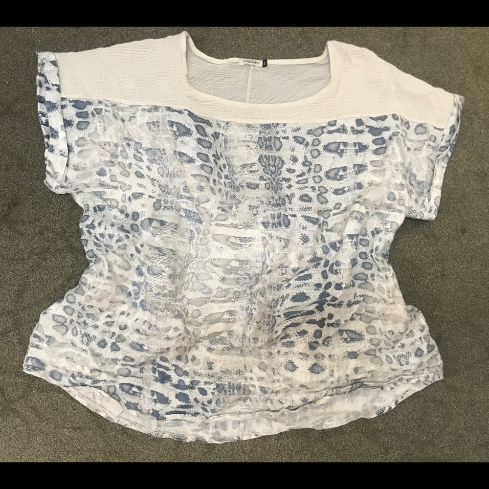 Linen animal print work blouse women’s business